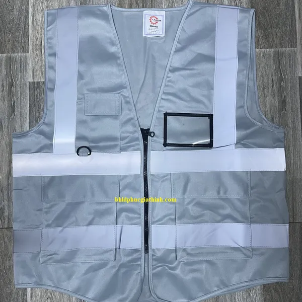 Áo lưới phản quang cao cấp có túi