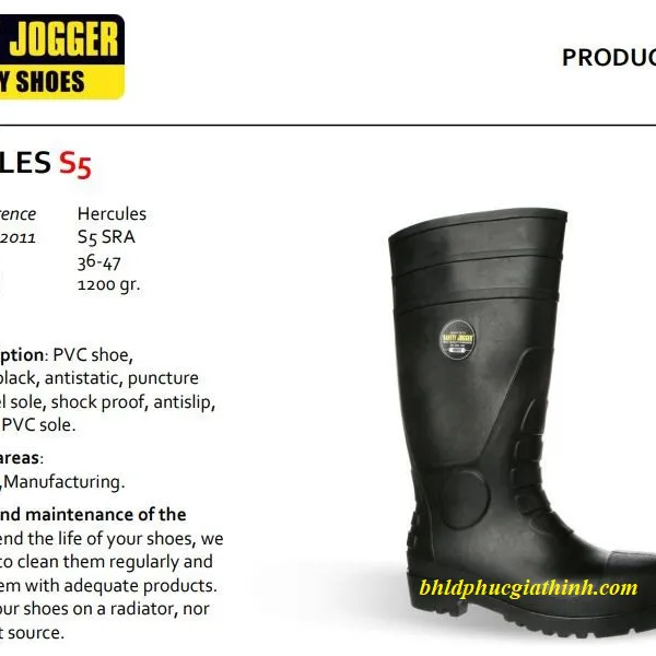 Ủng bảo hộ chống đinh Jogger Hercules chính hãng