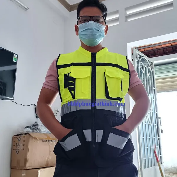 Áo bảo hộ ghi lê phản quang cao cấp dành cho kỹ sư