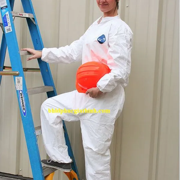 Bộ áo liền quần phòng dịch chống hoá chất Dupont Tyvek 400