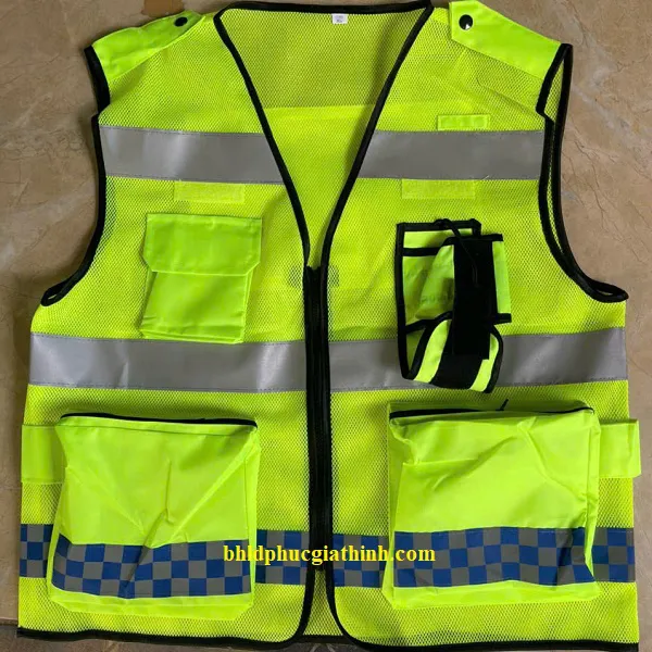 Áo lưới phản quang cao cấp 3 xọc phản quang ngang