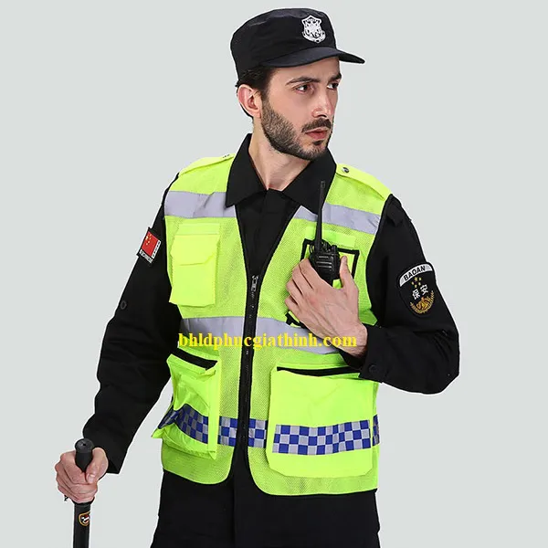 Áo lưới phản quang cao cấp 3 xọc phản quang ngang