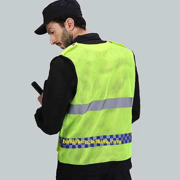 Áo lưới phản quang cao cấp 3 xọc phản quang ngang