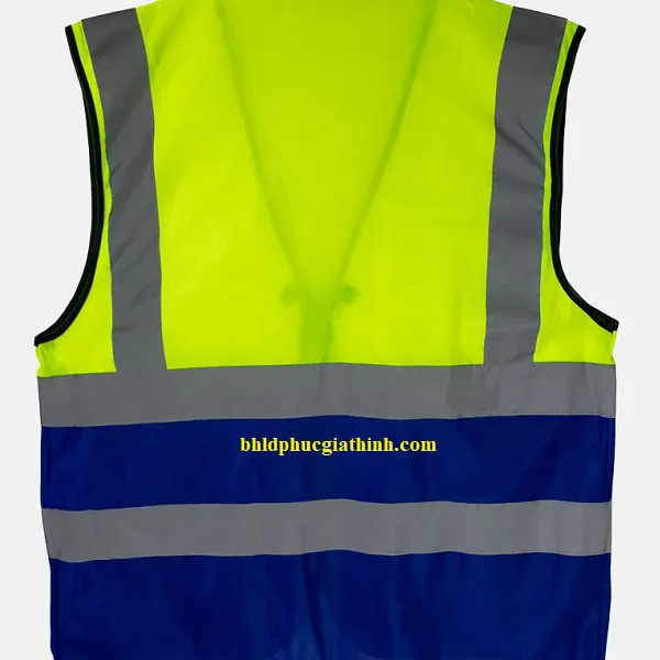 Áo lưới phản quang vải Palize 4 túi hộp màu xanh dạ