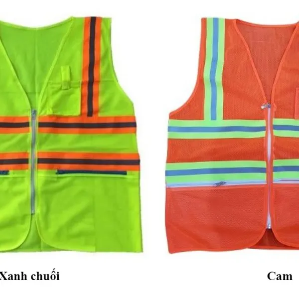 Áo lưới phản quang 3 dây kéo có túi