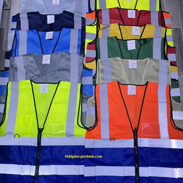 Áo lưới phản quang cao cấp có túi