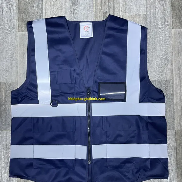 Áo lưới phản quang cao cấp có túi