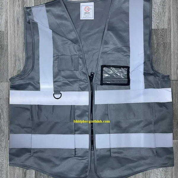 Áo lưới phản quang cao cấp có túi