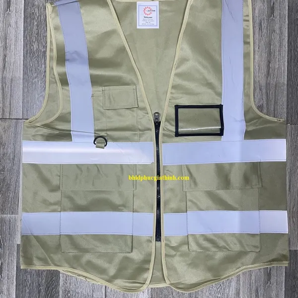 Áo lưới phản quang cao cấp có túi