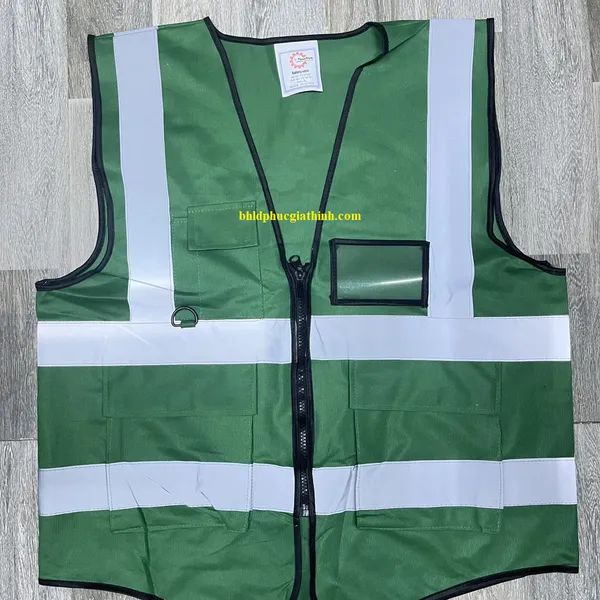 Áo lưới phản quang cao cấp có túi