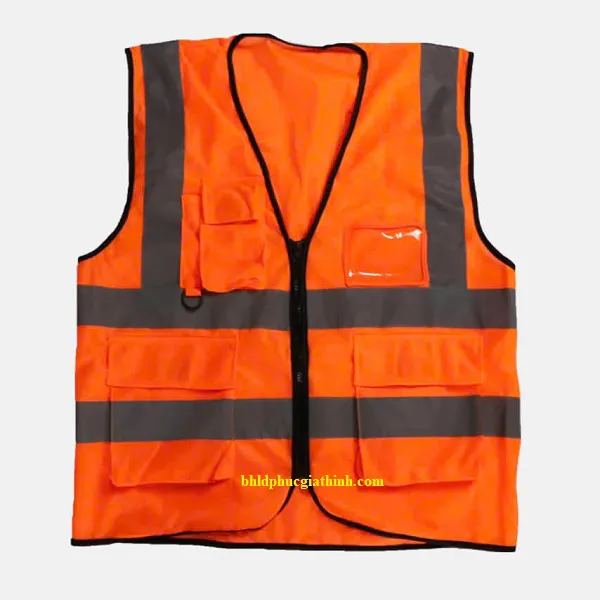 Áo lưới phản quang cao cấp có túi