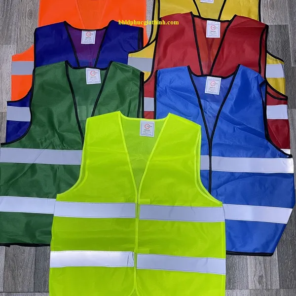 Áo lưới phản quang cao cấp 2 sọc phản quang ngang