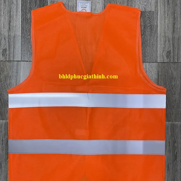 Áo lưới phản quang cao cấp 2 sọc phản quang ngang