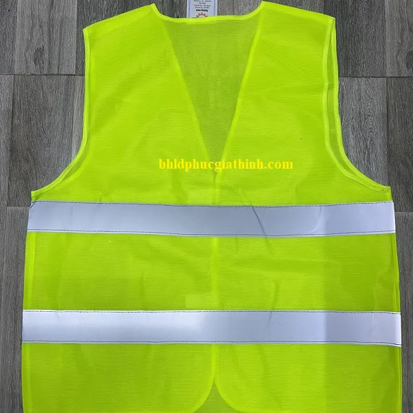 Áo lưới phản quang cao cấp 2 sọc phản quang ngang