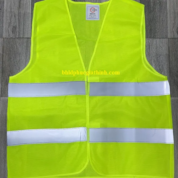 Áo lưới phản quang cao cấp 2 sọc phản quang ngang