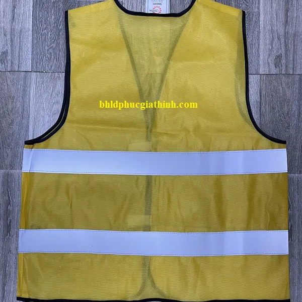 Áo lưới phản quang cao cấp 2 sọc phản quang ngang