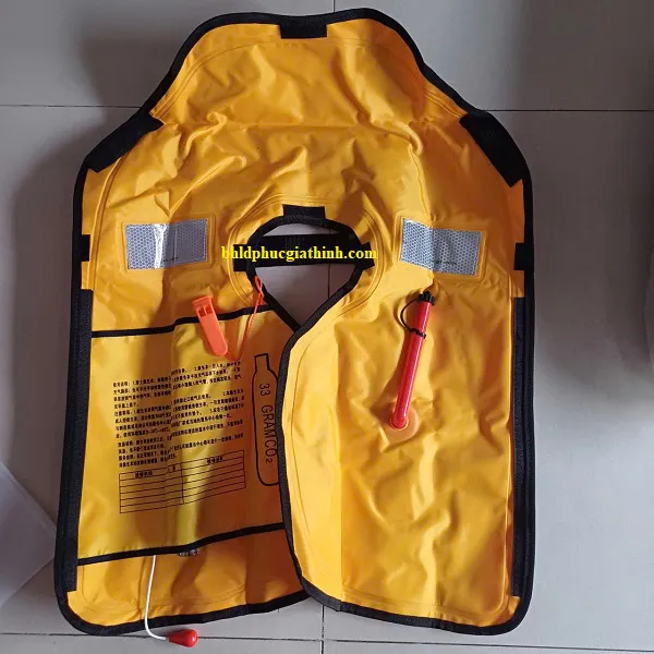 Áo phao bơm hơi tự động Life Jacket chất liệu vải TPU