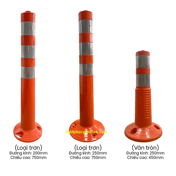 Cọc tiêu giao thông hình trụ cao 75cm (ø250 x ø80 x H750 mm) bằng nhựa dẻo