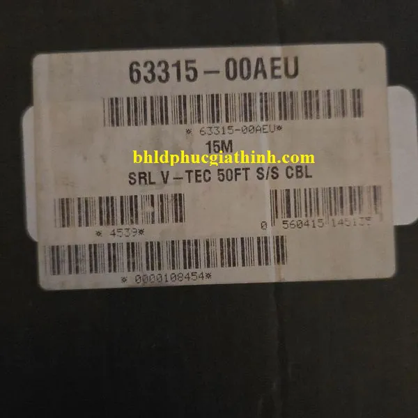 Cuộn dây cáp thép hãm tự động 15m MSA V-TEC 63315-00AEU chính hãng