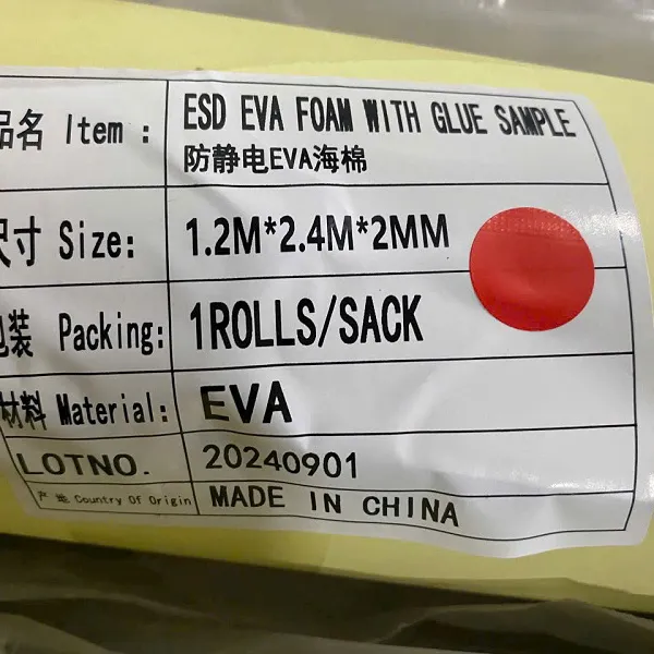 Cuộn xốp EVA Foam chống tĩnh điện kích thước 1.2m*100m*1mm một mặt keo