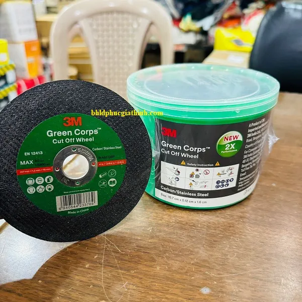 Đá cắt 3M Green Corps 107 x 1.2 x 16 mm chính hãng