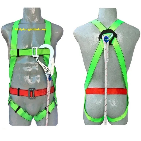 Dây an toàn toàn thân 1 móc sắt dây treo thừng