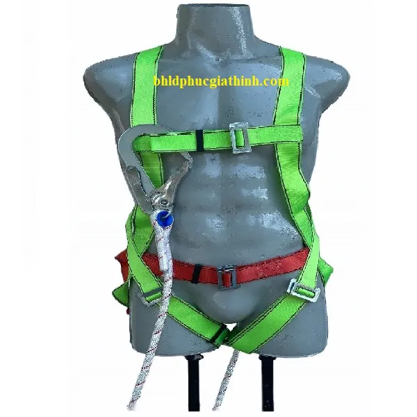 Dây an toàn toàn thân 1 móc sắt có giảm xóc đỏ SFY