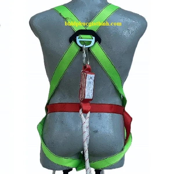 Dây an toàn toàn thân 2 móc sắt có giảm xóc đỏ SFY