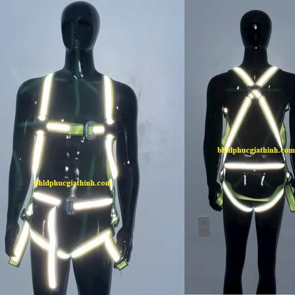 Dây an toàn toàn thân có phản quang 2 móc sắt giảm xóc Adela