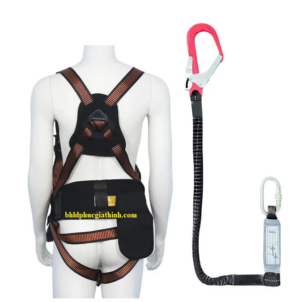 Dây đai an toàn toàn thân 1 móc nhôm giảm xóc Hàn Quốc dây treo thun đàn hồi