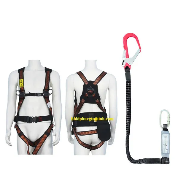 Dây đai an toàn toàn thân 1 móc nhôm giảm xóc Hàn Quốc dây treo thun đàn hồi