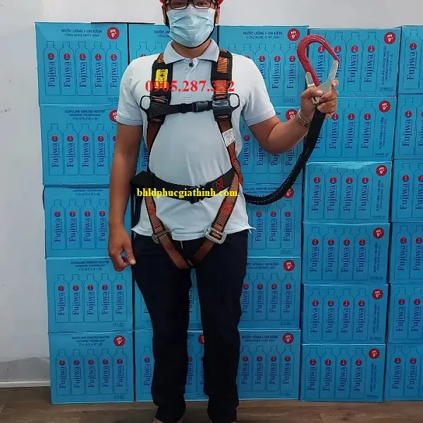 Dây đai an toàn toàn thân 1 móc nhôm giảm xóc Hàn Quốc dây treo thun đàn hồi