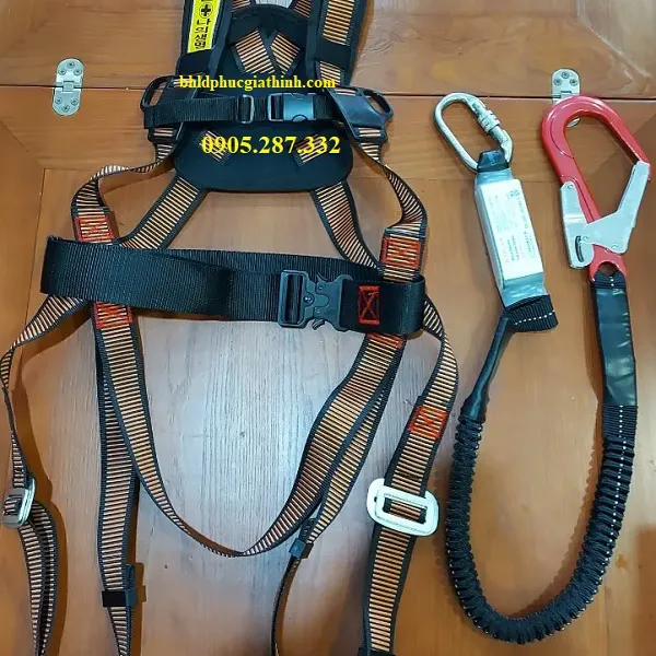 Dây đai an toàn toàn thân 1 móc nhôm giảm xóc Hàn Quốc dây treo thun đàn hồi