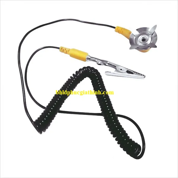 Dây xoắn tiếp đất dài 1.8m vàng đen chống tĩnh điện