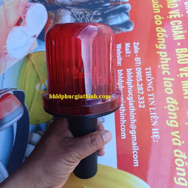 Đèn cảnh báo cầm tay dùng PIN