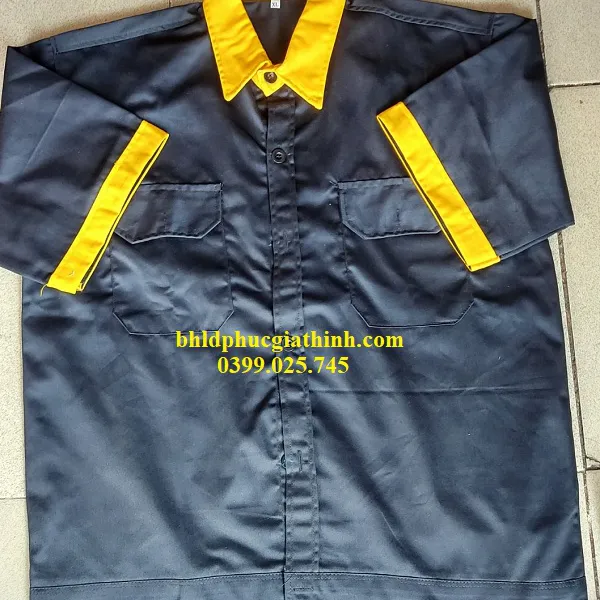 Quần áo đồng phục vải Kaki 65/35 tối màu phù hợp sử dụng trong sửa chữa Ô tô