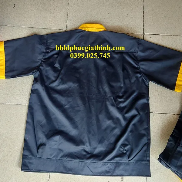 Quần áo đồng phục vải Kaki 65/35 tối màu phù hợp sử dụng trong sửa chữa Ô tô