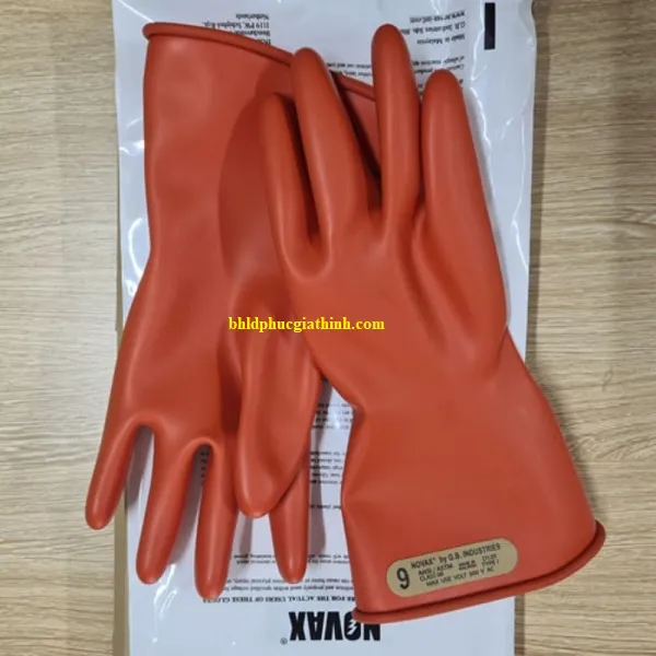 Găng tay cao su cách điện 500V Novax Class 00 dài 280mm Malaysia