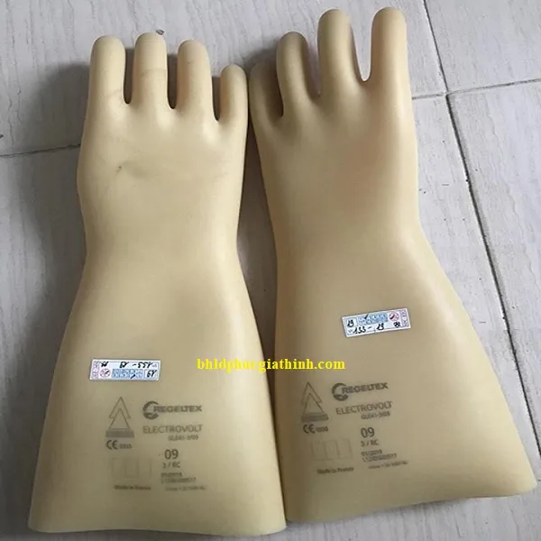 Găng tay cao su cách điện cao áp 26.5KV Class 3 Regeltex Pháp