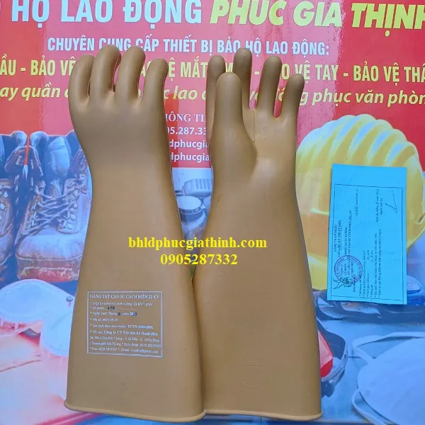 Găng tay cao su cách điện 22KV VICADI có tem kiểm định