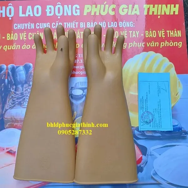 Găng tay cao su cách điện 24KV VICADI có tem kiểm định