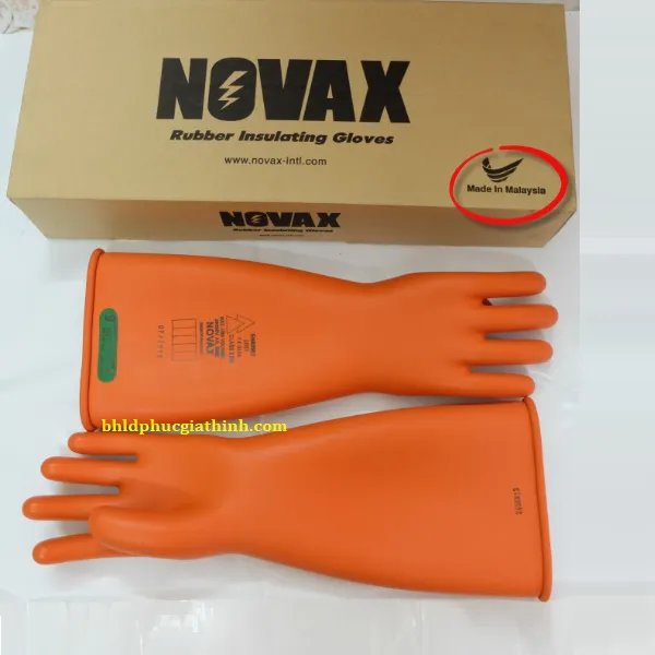Găng tay cao su cách điện cao áp 26.500V Class 3 dài 410mm Novax Malaysia
