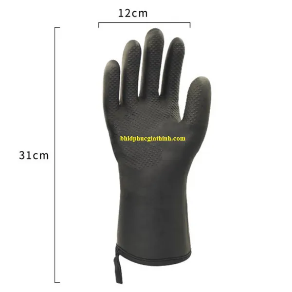 Găng tay cao su chịu nhiệt 250 độ chống nước và hoá chất