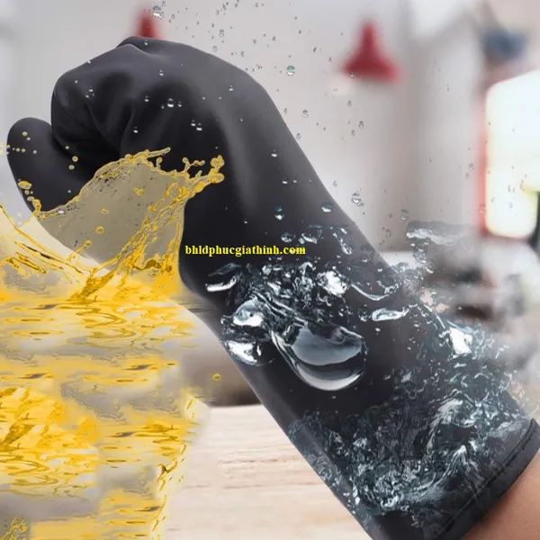 Găng tay cao su chịu nhiệt 250 độ chống nước và hoá chất