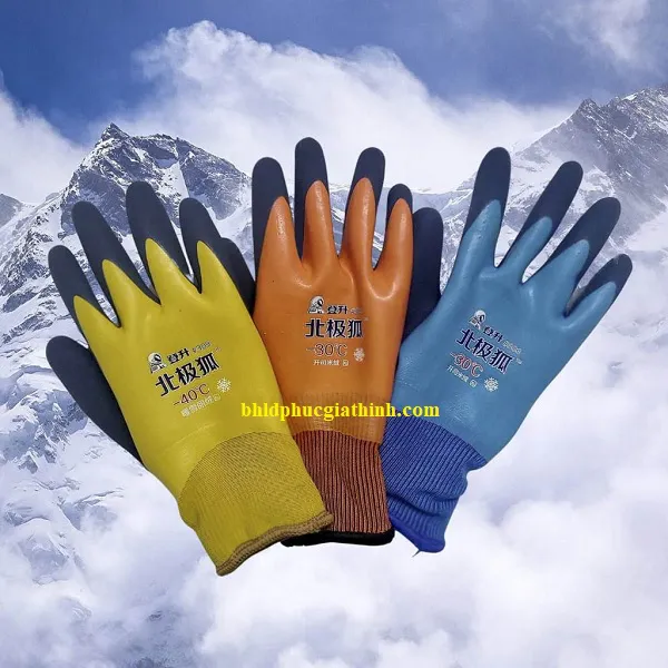 Găng tay bảo hộ chịu lạnh âm 30 độ chống thấm nước chống hoá chất chuyên dùng trong kho lạnh