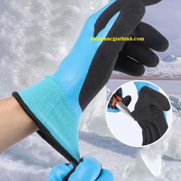 Găng tay bảo hộ chịu lạnh âm 30 độ chống thấm nước chống hoá chất chuyên dùng trong kho lạnh
