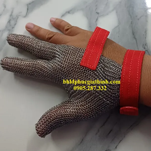 Găng tay chống cắt 3 ngón vòng Inox không rỉ sét thương hiệu Reton