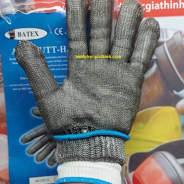 Găng tay chống cắt sợi thép không gỉ thương hiệu Batex