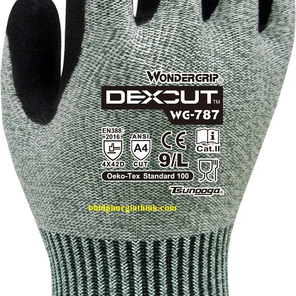 Găng tay phủ Nitrile chống cắt Wonder Grip WG-787 Nhật Bản