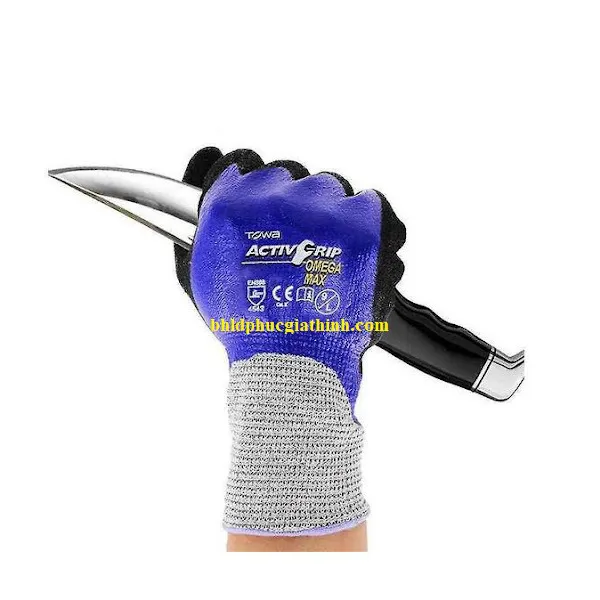 Găng tay chống dầu chống cắt cấp độ 5 Towa ActivGrip Omega Max 542